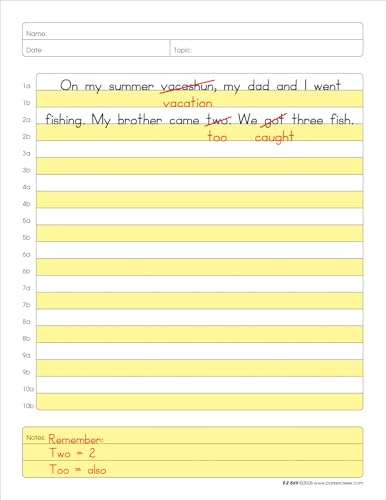 Barker Creek E-Z Edit Paper 12-Pack, 8.5" x 11", 600 Sheets (5505-12)