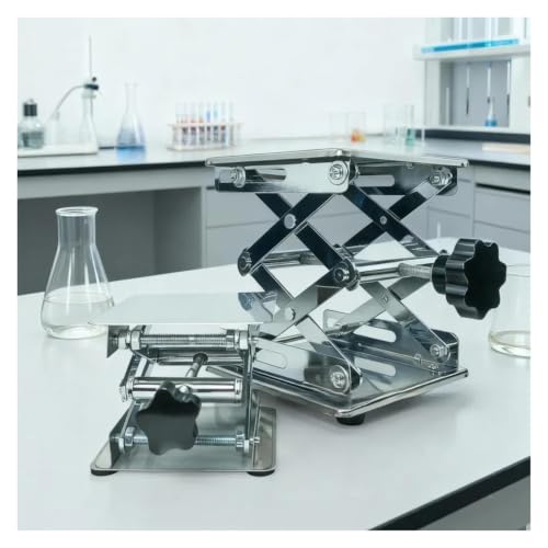 VgtHK Lab Jack Stand 1Pc Stainless Steel Lab Lift Table,150X150X260Mm