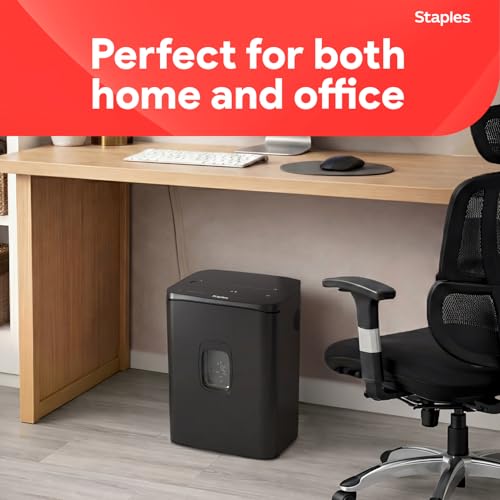Staples 24-Sheet Cross-Cut Paper Shredder, High-Capacity, Black