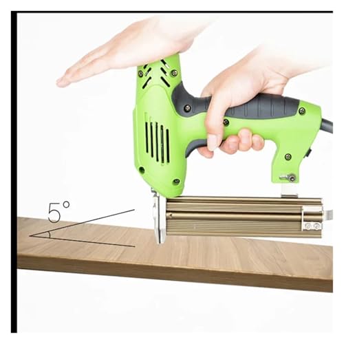 Professional Heavy Duty Stapler 1800W Dual Use Electric Nailer Stapler Furniture Staple Straight Gun 220V Adjustable Strength Woodworking Power Tools