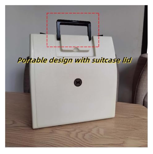 Vintage Manual Typewriter Machine with Ribbon, Old Typewriter with Metal Movement, Writing Machine for Typing Letters and Notes(White)