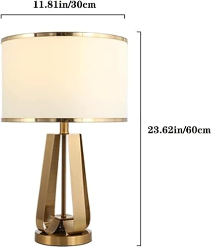 ROPCVAX Metal Fabric Desk Light Luxury Lamp Living Room Study Restaurant Coffee Shop Bar Cashier Decoration