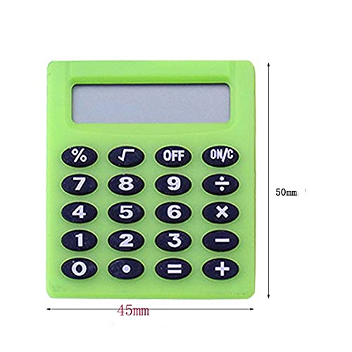 TEOYETTSF Calculator Mini Portable Electronic Calculator Candy Color Calculator Students School Use(White-Dinosaur Doodle4)