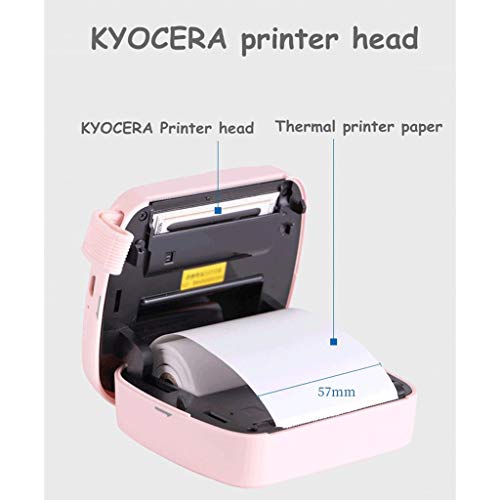 MVUYO Sticky Note Printer, Inkless Thermal Printer, Connection Thermal Sticker Receipt Printer Compatible(Black)
