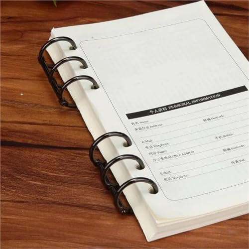Binder Rings 20PCS Ring Binder Clips Detachable Buckle Loose-Leaf Binder 3 Rings Metal Binding Clips Office School Supplies for Report Covers(Bronze 2cm)