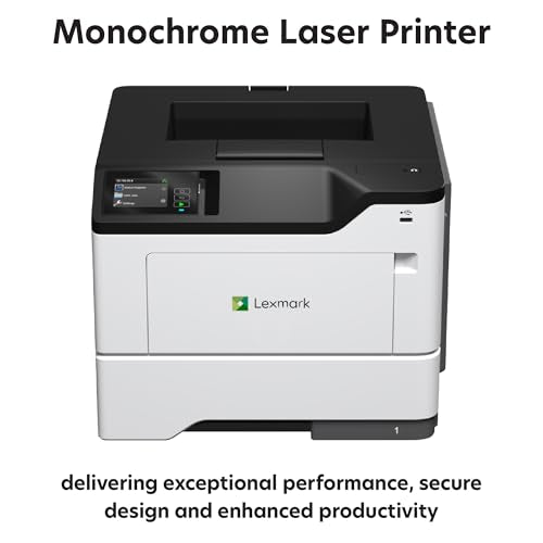 Lexmark MS631dw Monochrome Laser, Duplex (2-Sided) Printing: Integrated Duplex, Print Speed: Up to 50 ppm, Energy Star, 2.8 inch (7.2 cm) Color Touch Screen (38S0400)