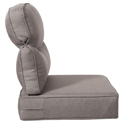 6 in Extra Thick Indoor Outdoor Patio Seat Cushions & Back Pillow Set of 4