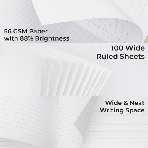 Paper Rite Marble Composition Notebook Wide Ruled, 9.75x7.5 in
