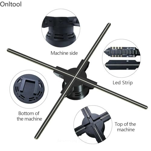 27-65cm 3D Holographic Projection WiFi Led Logo Light Player Remote Control Fan Advertising Lights(Y27)