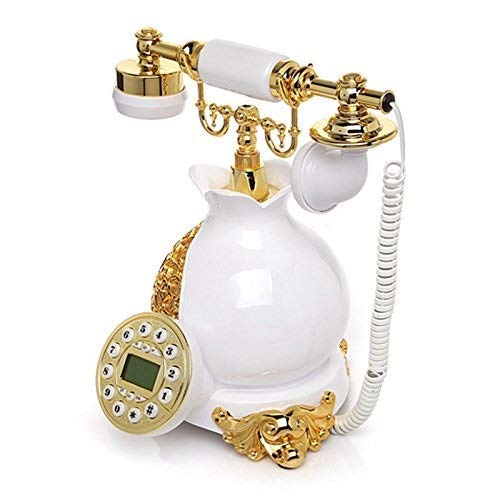 QUANGJN Phone Phone European Hh-end Retro Phone Living Room Home Button Dial Fixed Landline