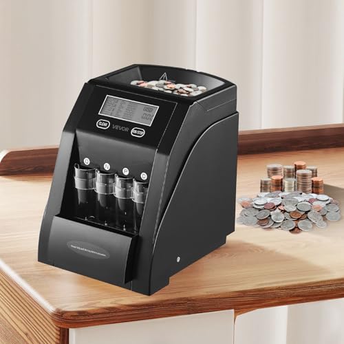 VEVOR USD Coin Sorter, Coin Counter Machine for Sorting ¢1 ¢5 ¢10 ¢25 Coins