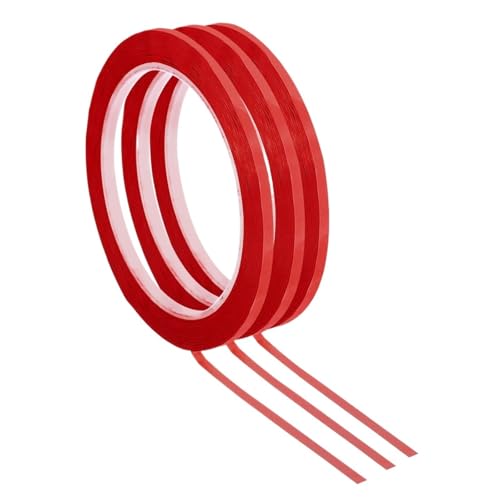 Whiteboard Pinstripe Tape 10roll 66m Whiteboard Tape Art Dry Erase Board Pinstripe Thin for Graphic Chart Grid Drafting Electrical Marking(Red,10PCS_4MM)