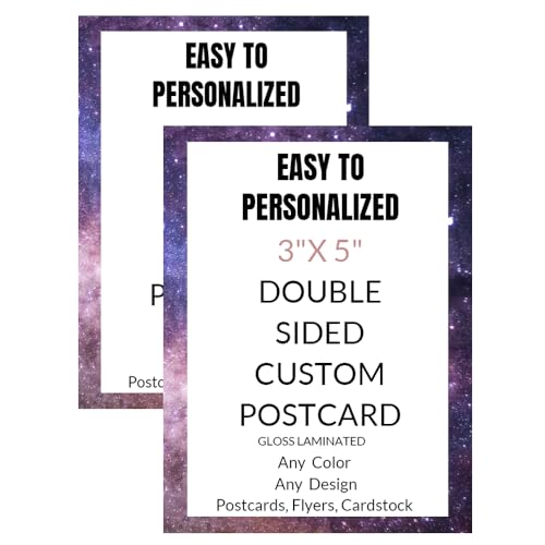 MornLu Custom Postcards 200 Pieces Personalized with Photo Logo Text Double Sided Gloss Card Stock for Invitations Announcements Thank You Cards