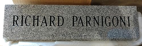 Name Plate Granite Personalized Personalized Business Custom Desk Name Plate with Polished Finish -Personalized Business Custom Desk Name Plate - Free Engraving (16"x3"x3") (Gray)