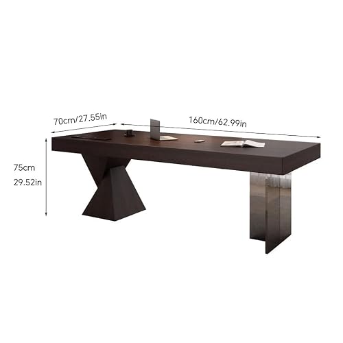LINKIO Home Office Desks Acrylic Solid Wood Desk Home Boss Desk Sofa Back Long Desk Computer Table Desk(160x70x75cm)