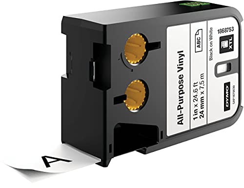 DYMO All-Purpose Labels for DYMO XTL Label Makers, Black on White, 1" (24mm)