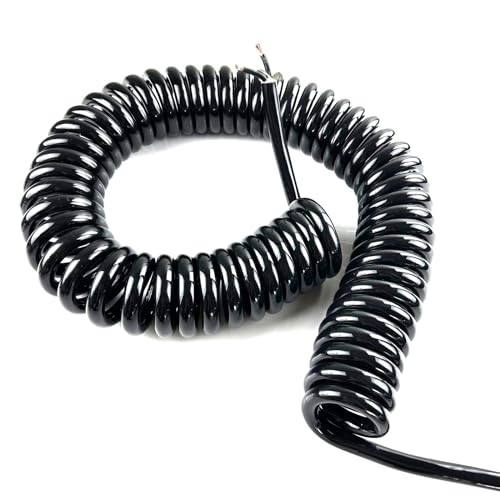 22AWG 8 Core Coiled Power Cord Retractable Spring Cable