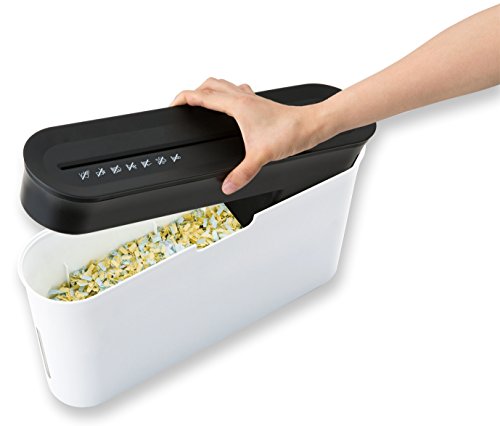 Asmix B03W Asuka Cross Cut Shredder, Slim Tabletop Design, 10 Minutes Continuous, Shredding Up to 3 Sheets, White
