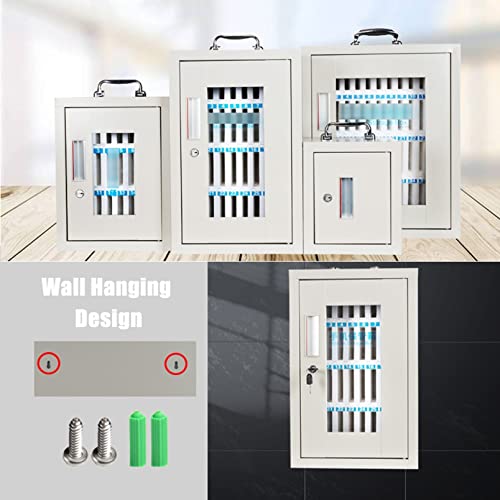 Cell Phone Safe Mobile Phone Storage Box Stainless Steel with Handle Clear Cell Phones Storage Cabinet Pocket Chart for Office Classroom (Color : 36(32 * 21 * 50cm))