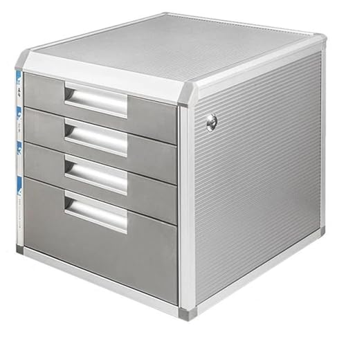GFSGHZZ Lockable Metal File Storage Boxdurable Aluminum Alloy Office Cabinet Secure Drawer Organizer for Documents File Cabinet with Side Box for 4Th Floor Use,4Th Floor
