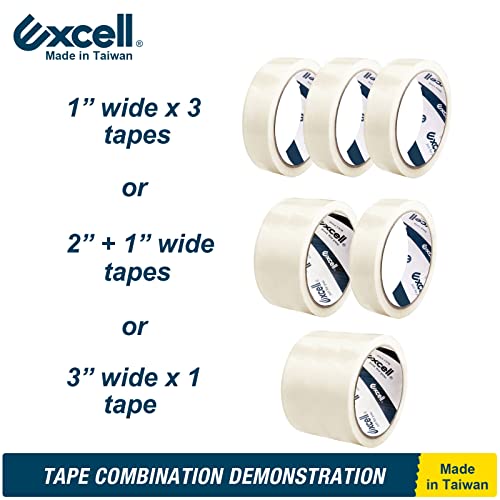 Excell ET-337 Heavy Duty Steel Desk Tape Dispenser 3" Wide 3" Core