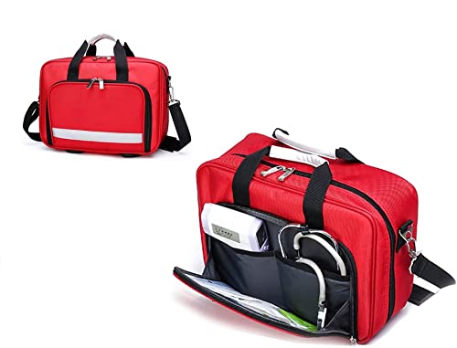 YUSIWOAL Nurse Tote Bag, Portable First Aid Kit Bag, Compact and Lightweight First Aid Bag with Labeled Compartments, Large-capacity Outdoor Emergency Rescue Kit