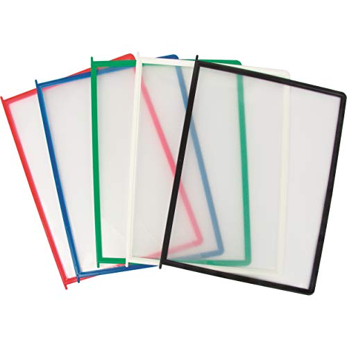 Leviatan 10 Piece Display Board System - Display Panel - A4 Presentation Films, Foldable Film - Robust Frame Construction, for Office, Production & Supermarket, Multicoloured