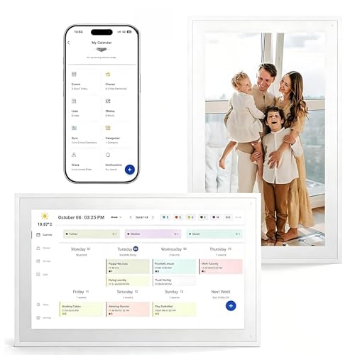 15.6"/21.5"/24"/32" Digital Calendar - Smart Chore Chart & Wall Planner, Electronic Calendar for Family, Meals, Photo Display, Wall/Desk Mount, Touch Screen, Gifts for Women and Men 15.6‘’