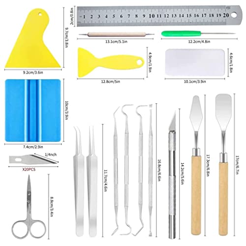 XDSRFVW 39 Pieces/Set Craft Vinyl Weeding Tools Set Basic Tool Kit for Silhouettes Cameos Lettering DIY