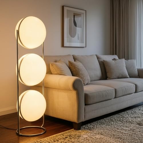 Bogey's Antidote Rotatable Creative Floor Lamp,Chrome Metal,47.2"H