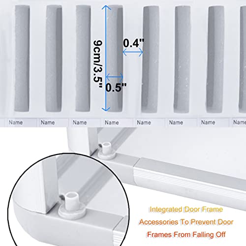 Phone Storage Box, Mobile Phone Pocket Chart, Aluminum Alloy Clear Phones Storage Cabinet, for Office Classroom, The Phone Lock Box Cell Phone Holder (Silver 24，Silver-24
