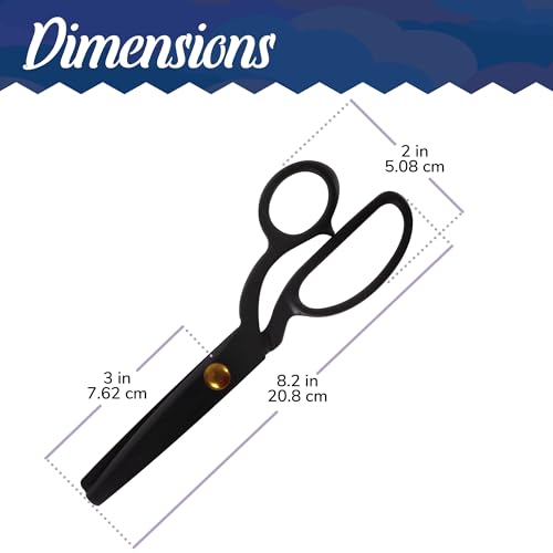JubileeYarn Professional Metal Pinking Shears - Black - 10 Units