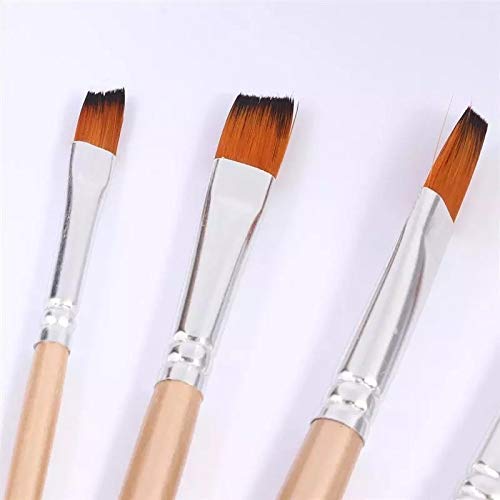 HBJWOV 1 Set of 5Pcs Multi-Function Nylon Paintbrush Paint Brush Painting Tool for Watercolor Painting Oil Painting(Light Grey)