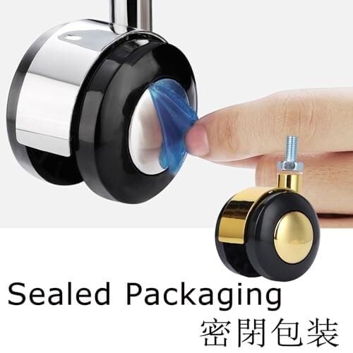 Heavy Duty Lockable Office Chair Casters - Quiet Replacement Wheels with Threaded Stem for Smooth Mobility & Durability in Furniture and Rolling Chairs(2in Circlip Type (5 pcs))