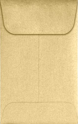 LUXPaper #1 Coin Envelopes | 2 1/4" x 3 1/2" | Blonde Metallic | 80lb. Text | 500 Qty