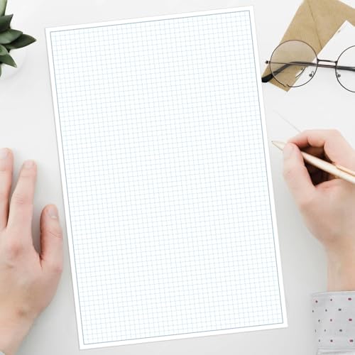 (5-Pack) Engineering Graph Paper Pad - 17" x 11" Grid Paper for Engineering, Drafting, Blueprint Drawing, 125 Sheets/250 Pages 4x4 Blue Quad Rule by Better Office Products