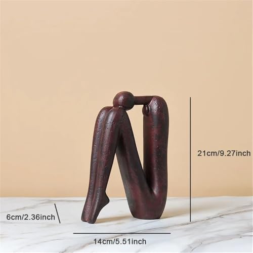 Book Organizer Ceramic Ornaments Living Rooms Bedrooms Bookend Crafts Home Decoration Accessories(Rust red)