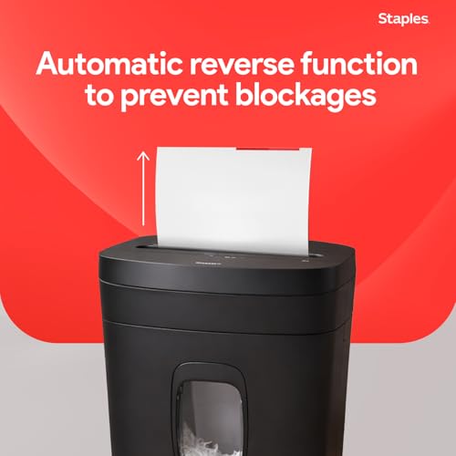 Staples 15-Sheet Cross-Cut Paper Shredder, P-4 Security, Black