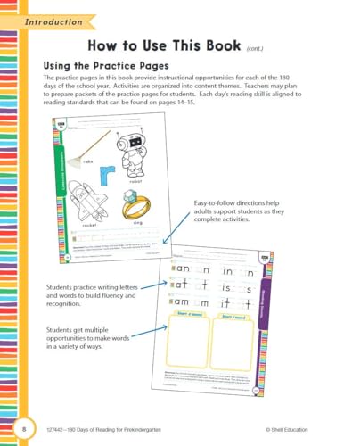 180 Days™: Reading, High-Frequency Words, & Printing 3-Book Set for Pre-Kindergarten Practice Workbook for Classroom and Home, Cool and Fun Practice Created by Teachers (180 Days of Practice)