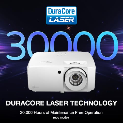 Optoma ZH451ST – Full HD 1080p, 4,200 Lumens, DuraCore 30,000-Hour Laser, Golf Simulator & Business Ready, HDR Compatible, Short Throw Laser Projector