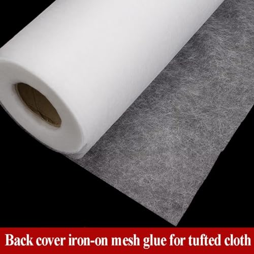 UWYTGF Hot Melt Film Adhesives,Tufting Back Cover Ironing Film in 23G/㎡,Hot-Pressed Film,Tufting Double-Sided Adhesive Lining,Non-Woven Fabric with DIY Carpet Base Cloth Bonding Wash,PA Film-1.5m*10m