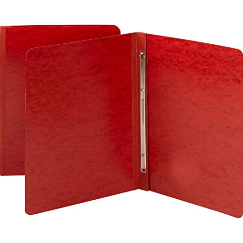 Smead Pressboard Report Cover, Metal Prong with Compressor, Side Fastener, 350 Sheets/3" Capacity, Letter Size, Bright Red, 25 per Box (81251)