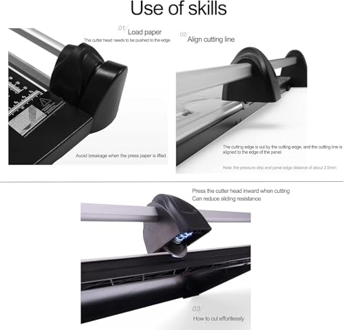 Stackable Paper Trimmer Portable Guillotine Cutter for Scrapbooking with Safety Guard Standard Cutting of Paper, Photos Or Labels A4