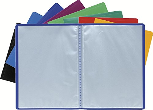Exacompta Soft PP Welded Display Book, A4, 80 Pockets - Assorted Colours, Pack of 8