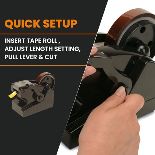 Start International- W - ZCM0300 - Manual Tape Dispenser - Industrial Packing Tape Gun with Adjustable Cut Length - Heavy Duty Packaging Tape Cutter - 1 Inch Desk Dispensers