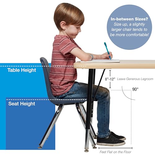 FDP 14" School Stack Chair with Swivel Glides, Green, 11558-GN