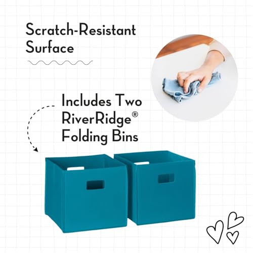 RiverRidge Kids Activity Table with Storage Cubbies, Cups and 2 Olive Bins