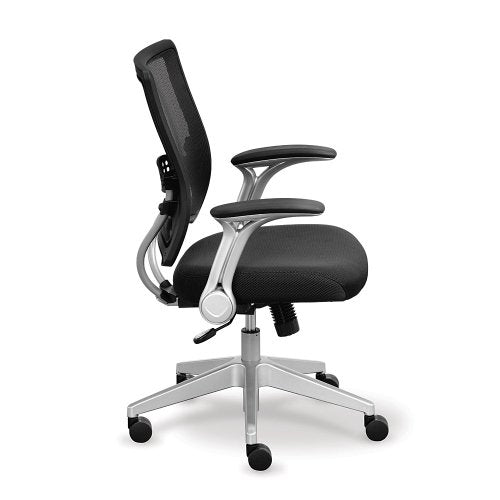 NBF Collection Ergonomic Office Desk Chair with Memory Foam Seat - Ergonomic Home Desk Chairs with Wheels and Armrest - 24.75" D x 28" W x 43.5" H, Black