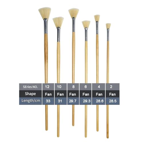 YUHFGCD Oil Painting Brushes Fan Shape Gouache Paint Practice Brush Supplies Art