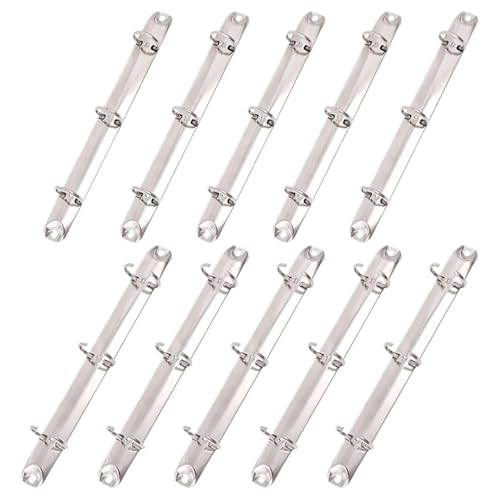 Ring Binder Mechanism Pack Of 10 For A5 Notebook 3-Ring Loose Leaf Spine Combs
